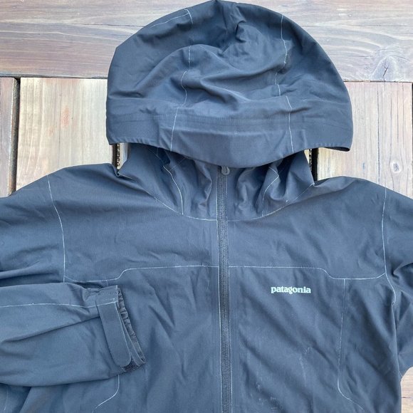 Patagonia Ascensionist Jacket Men's Large Black Windproof Water Resistant Hooded - Picture 1 of 10